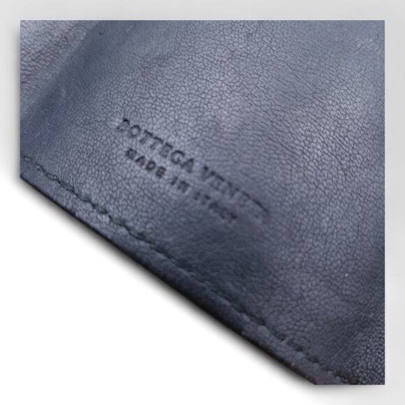 BOTTEGA VENETA Vintage Intrecciato Woven Leather Key CAse Black - Picture 5 of 7